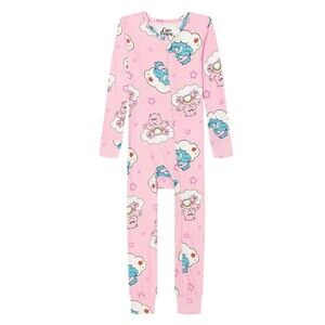 Care Bears Toddlers Girls 5T One-Piece Sleeper Kids Pajamas Full zip front NWT